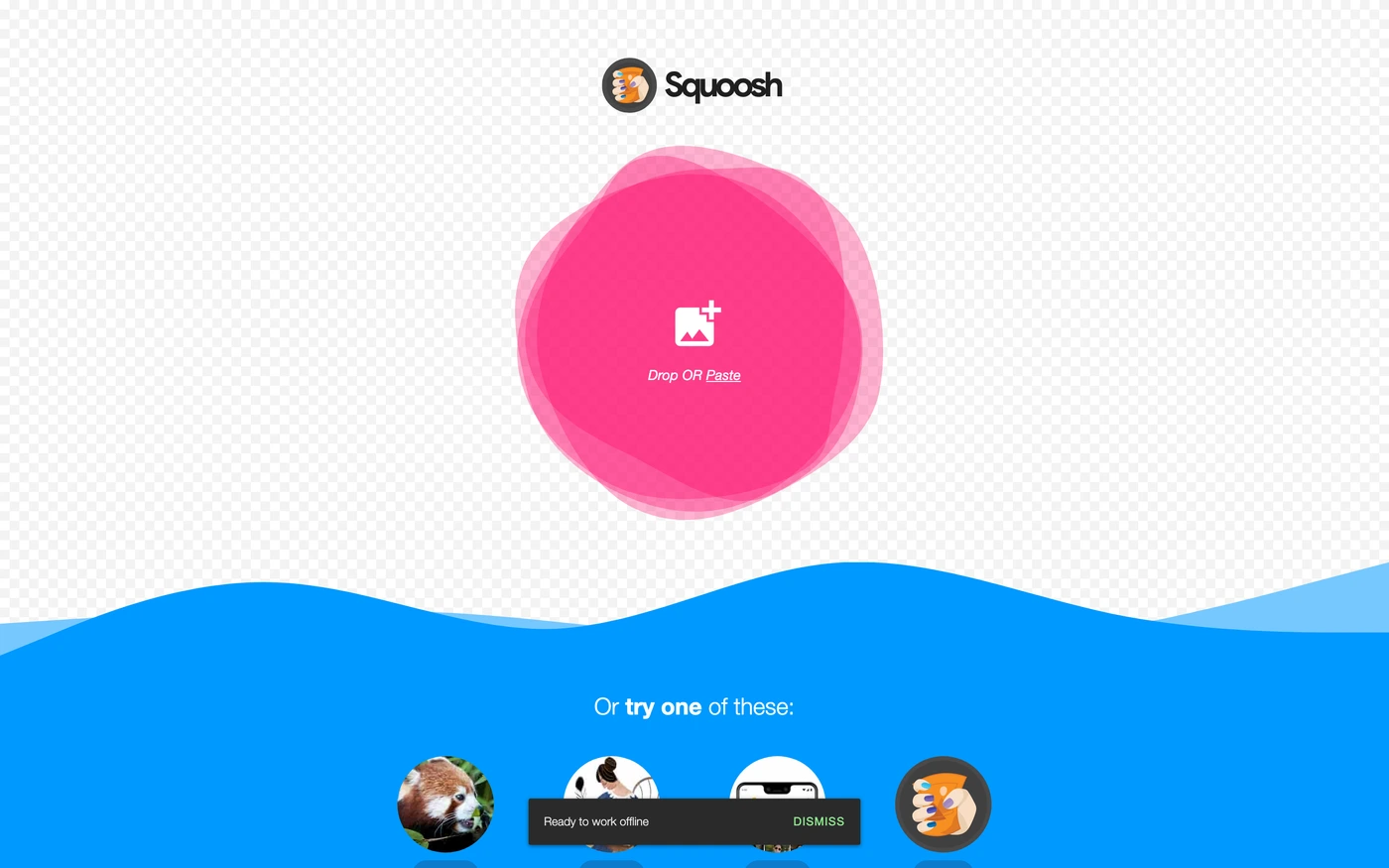 Squoosh homepage