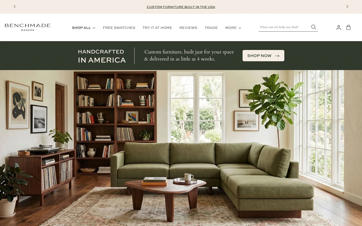 Benchmade Modern homepage