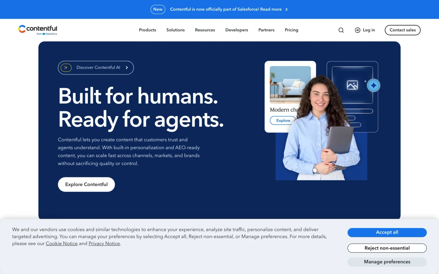 Contentful homepage