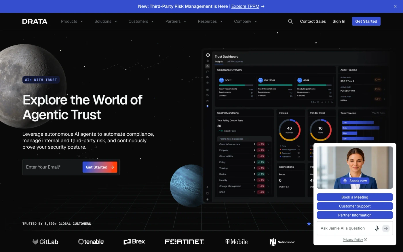 Drata homepage