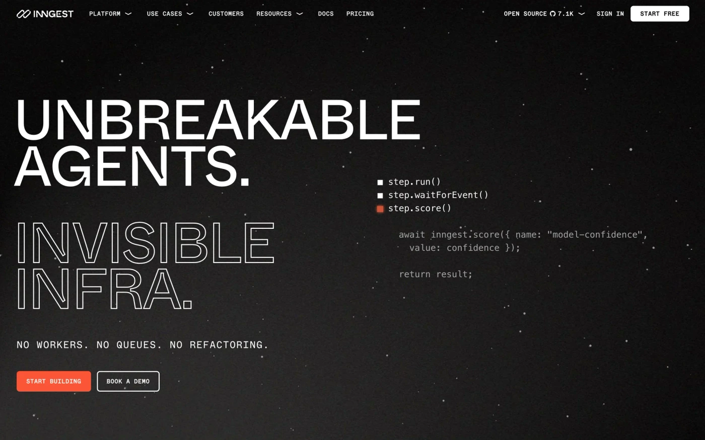 Inngest homepage