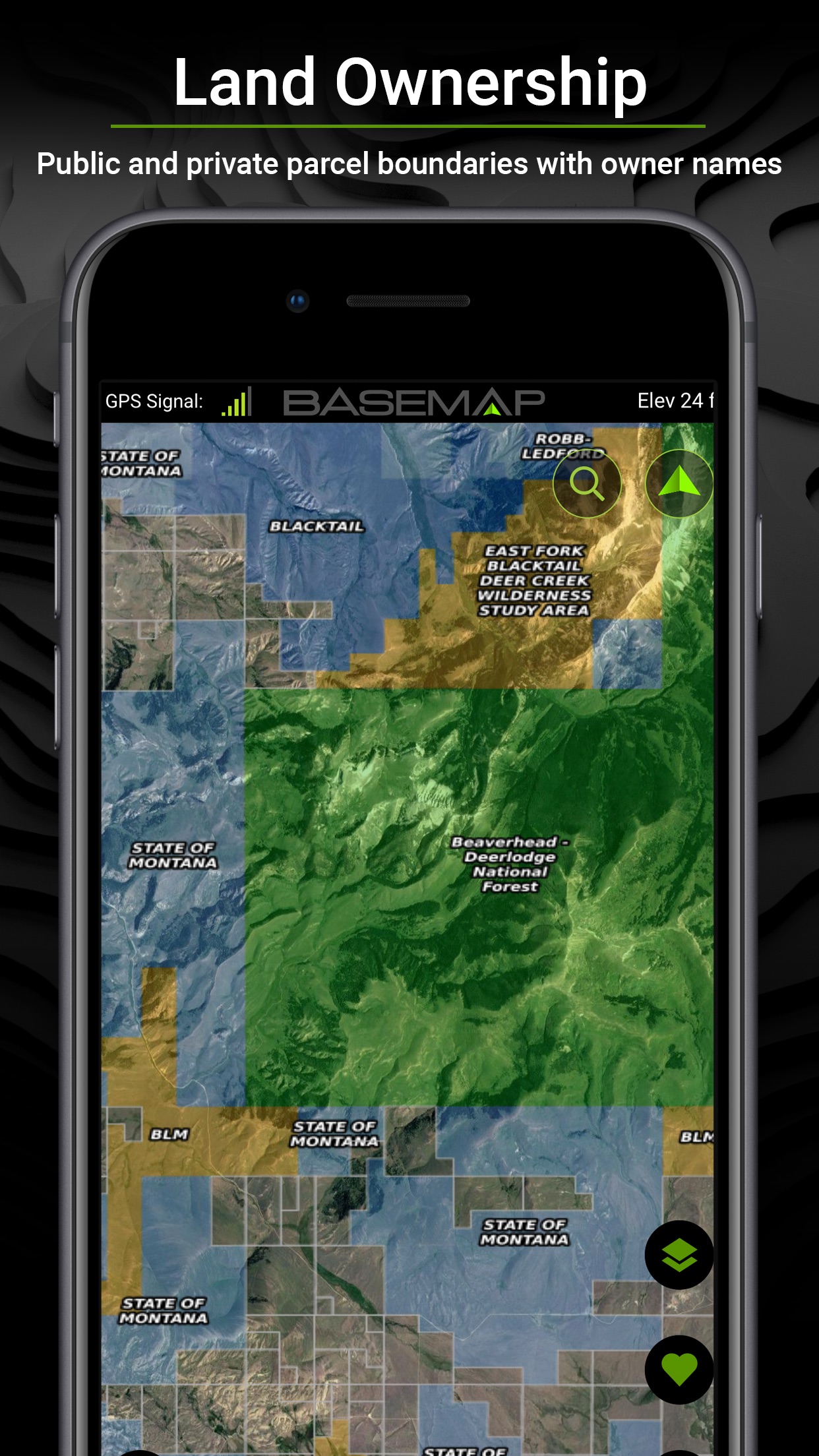 BaseMap iOS app screen 1