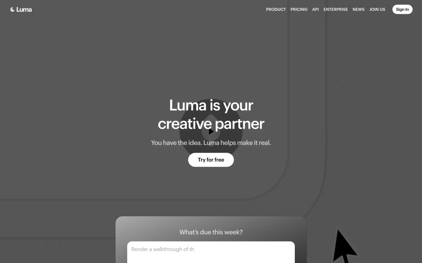 Luma homepage
