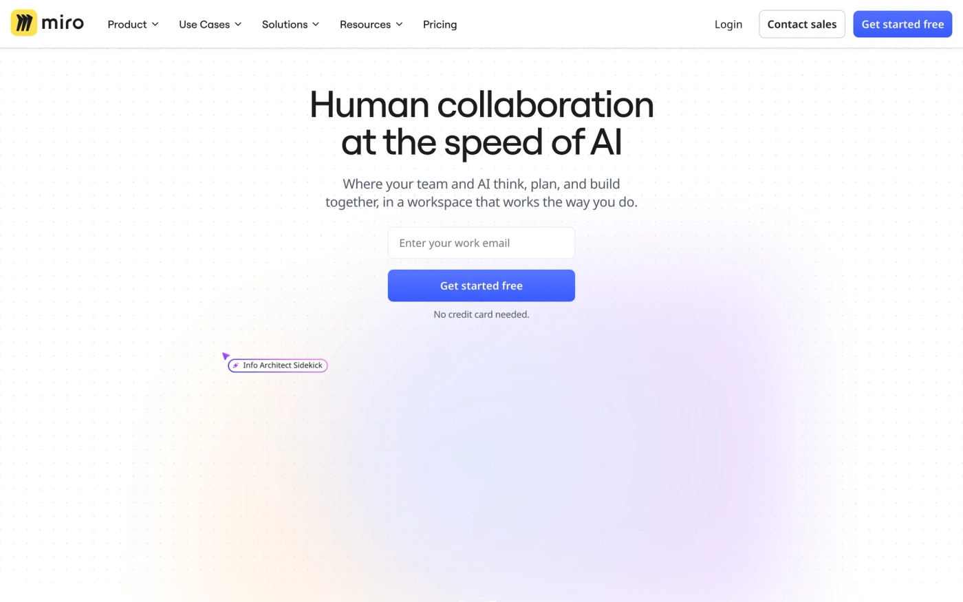 Miro homepage