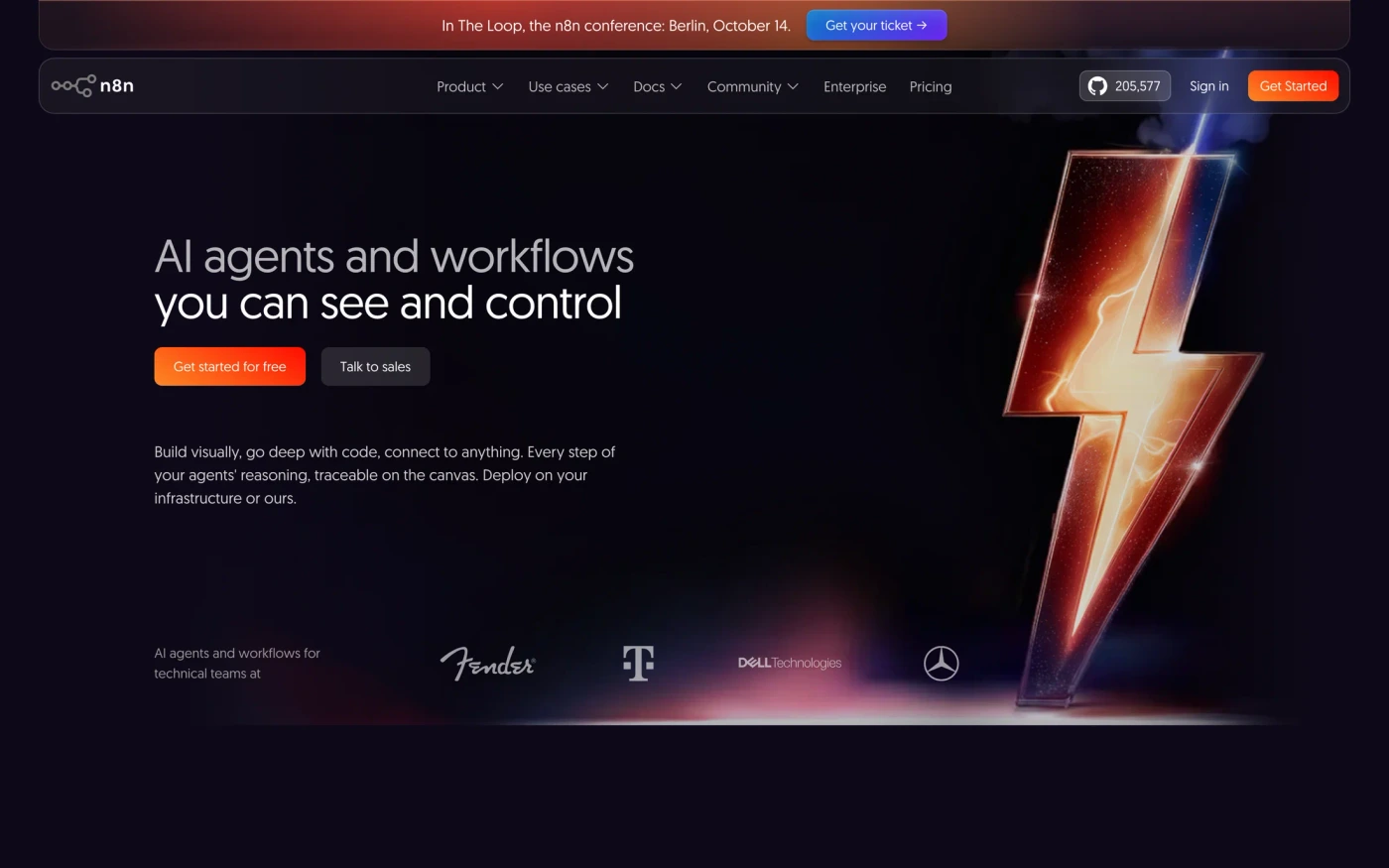 n8n homepage