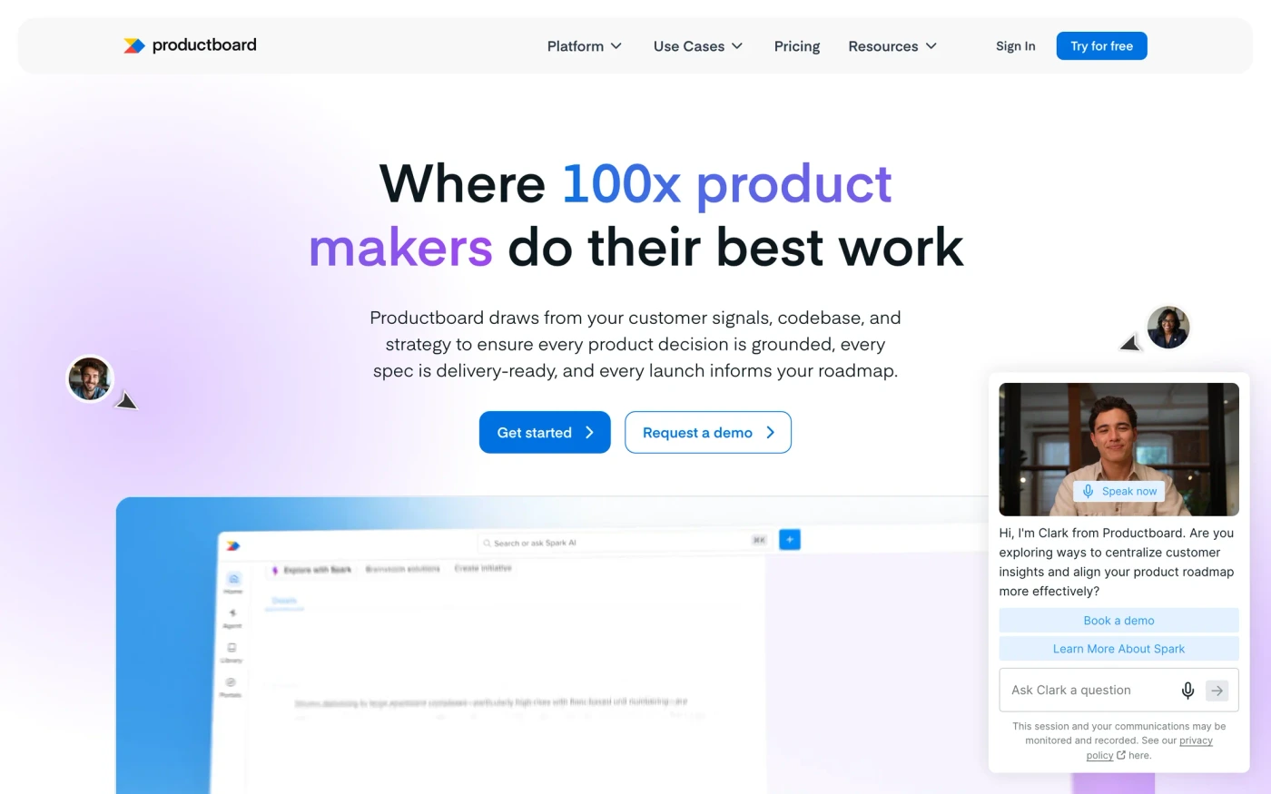 Productboard homepage