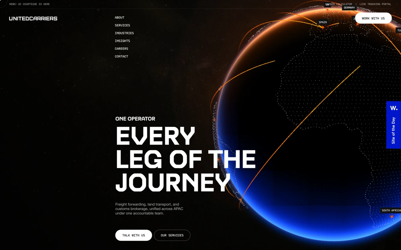 Unitedcarriers homepage