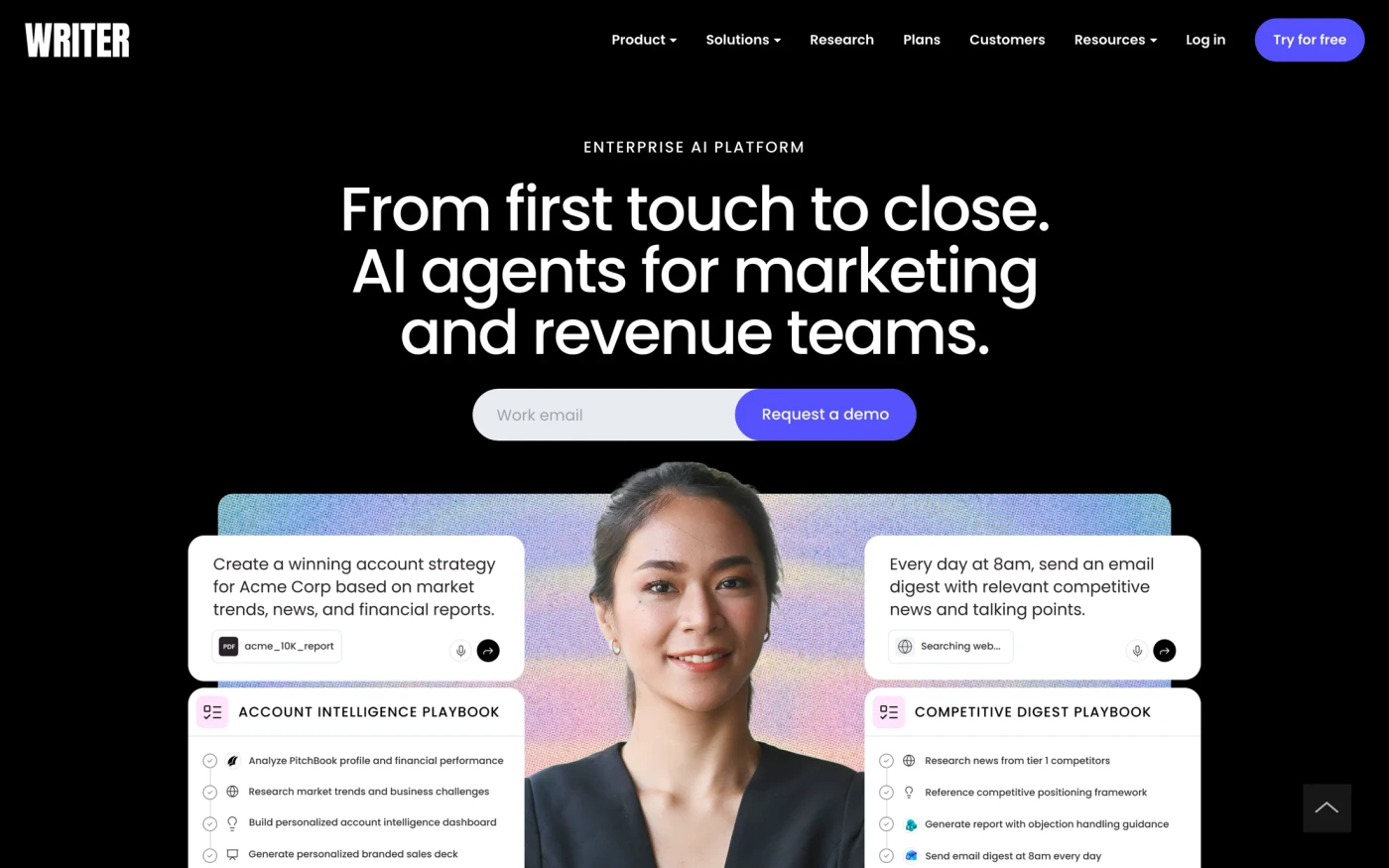 Writer homepage