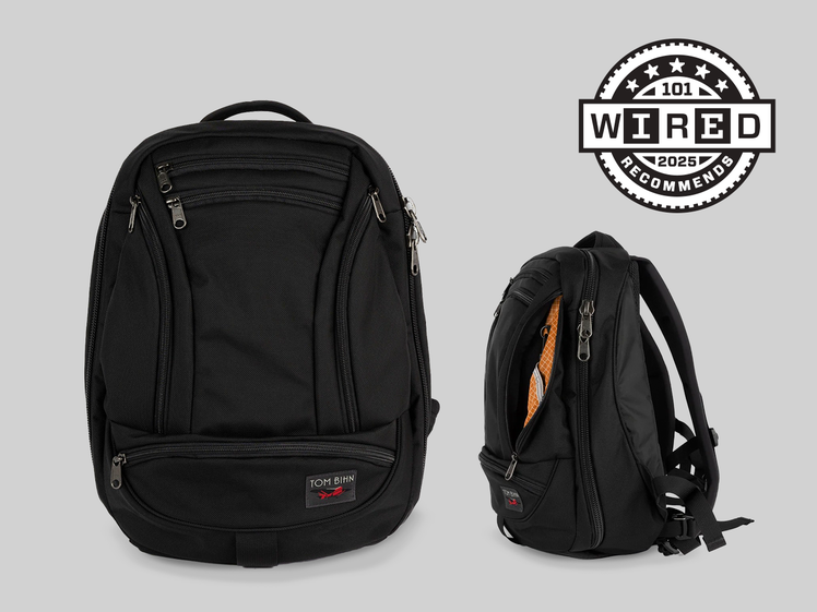 Image of a black commuter backpack