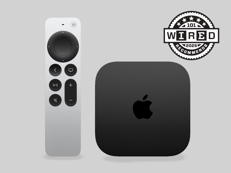 A remote and box for the Apple TV