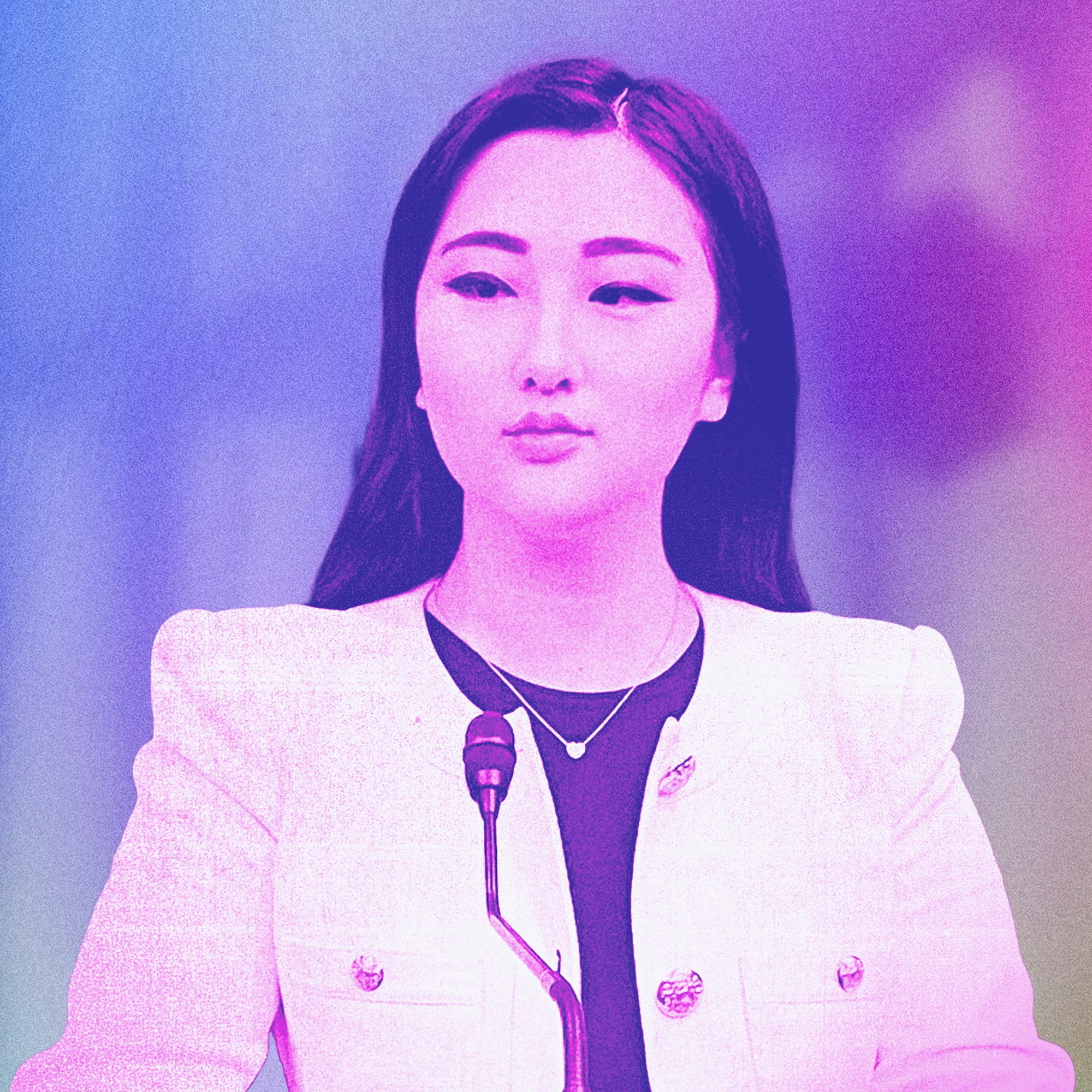 A photo illustration of Breeze Liu an explicit deepfake survivor.