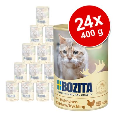 Bozita hrana za mačke s piletinom, 24x 400g konzervi. Bez žitarica, švedska kvaliteta, kuhano s prirodnim sastojcima u Vårgårda.