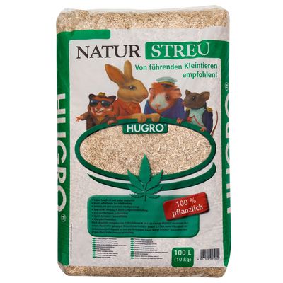 Hugro Naturstreu, recomendado por pequeños animales líderes, 100% vegetal, 30 litros (3 kg).