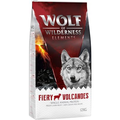 Wolf of Wilderness Elements Fiery Volcanoes, egyféle állati fehérje, friss bárányhús, 100% gabonamentes receptúra, 12 kg.