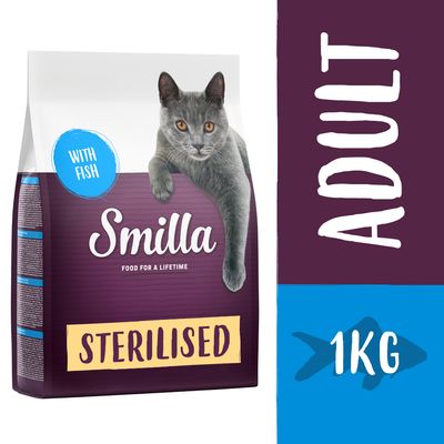 Smilla Special Needs Sterilised hrana za mačke s ribom, ponovno zatvorivo pakiranje, proizvedeno u Njemačkoj, sadrži omega masne kiseline, taurin i Yucca Schidigera, 1 kg.