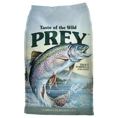 Taste of the Wild PREY, Forellen-Rezept für Hunde. A Limited Ingredient Diet.