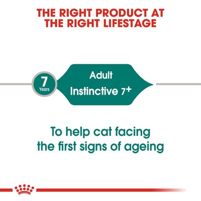Adult Instinctive 7+, 7 Years. To help cat facing the first signs of ageing. Szöveg angol nyelven.