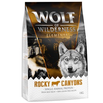Wolf of Wilderness Elements Rocky Canyons, egyféle állati fehérje, friss marhahús, 100% gabonamentes receptúra, 12 kg.
