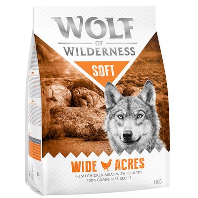 Wolf of Wilderness Soft Wide Acres, świeże mięso z kurczaka z drobiem, receptura 100% bezzbożowa, 12 kg.