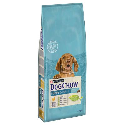 Purina Dog Chow Puppy <1 év, csirkével, Naturium az egészséges emésztésért, 14 kg zsák.