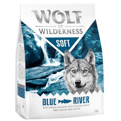 Wolf of Wilderness Soft Blue River, friss lazaccal és csirkehússal, 100% gabonamentes receptúra, 12 kg.