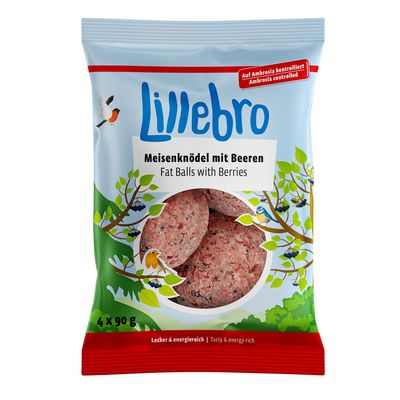 Lillebro cinegegolyó bogyókkal, 4 x 90 g. Ambrosia ellenőrzött. Ízletes és energiadús.