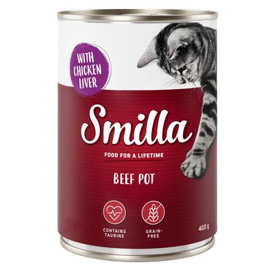 Smilla Beef Pot csirke májjal, taurinnal, gabonamentes, 400g.