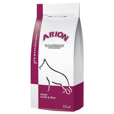 ARION Premium Adult Lamb & Rice, 10 kg. Pełnoporcjowa karma premium dla psów z alergiami.