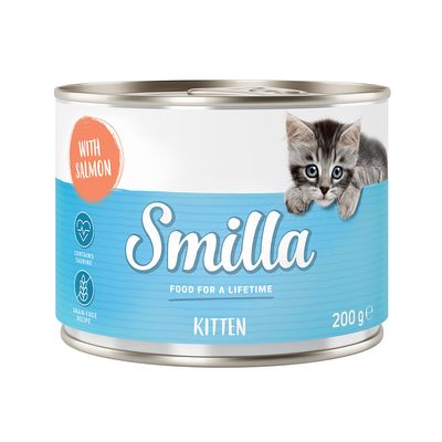 Smilla Kitten nedves eledel borjúval, taurinnal, gabonamentes, Németországban készült, 200g konzerv.