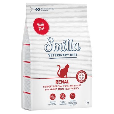 Smilla Veterinary Diet Renal s govedinom, podrška funkciji bubrega kod kronične bubrežne insuficijencije. Ponovno zatvorivo pakiranje, razvijeno s veterinarima, 1 kg.