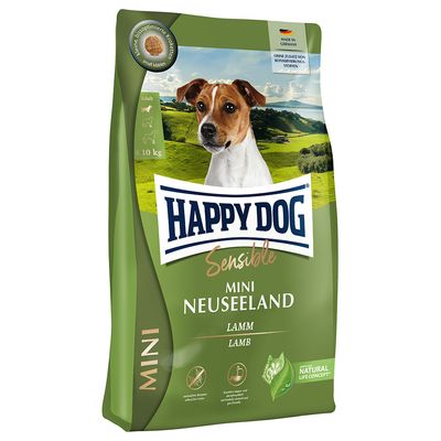 Happy Dog Sensible Mini Új-Zéland bárány, Németországban készült, tartósítószer hozzáadása nélkül, 10 kg-ig kutyáknak, Natural Life Concept.