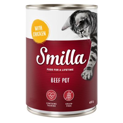 Smilla Beef Pot csirkével, taurinnal, gabonamentes, 400g.