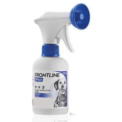 Frontline Spray, 100 ml. Elimina pulgas, garrapatas y piojos. Adecuado para perros y gatos.