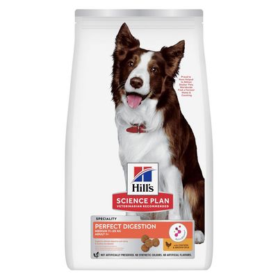 Hill's Science Plan Perfect Digestion Adult 1+ Medium with Chicken & Brown Rice