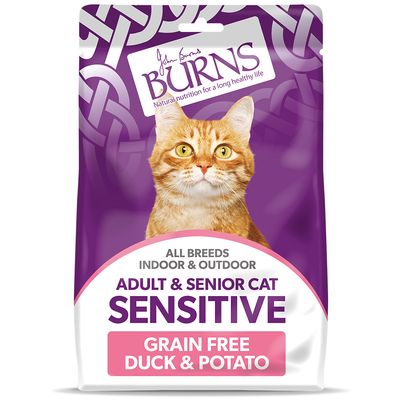 Burns Adult & Senior Cat Sensitive Grain-Free Duck & Potato Burns Adult & Senior Cat Sensitive Grain-Free Duck & Potato