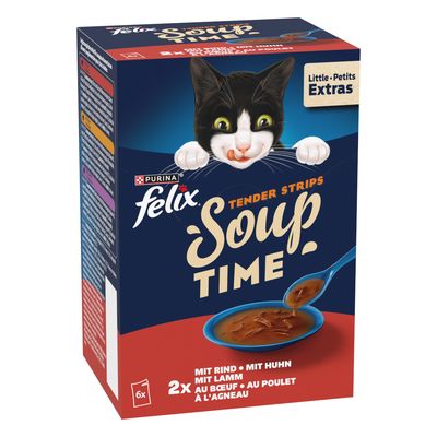 Felix Soup Time Tender Strips 12 x 48 g Farm selection (szárazföldi ízek)