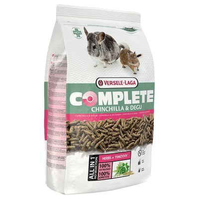 Versele-Laga Complete. Eledel Cavia, Cuni Junior, csincsilla és degu számára. 100% extrudált, hozzáadott cukor nélkül, VETS-tanúsítvánnyal.