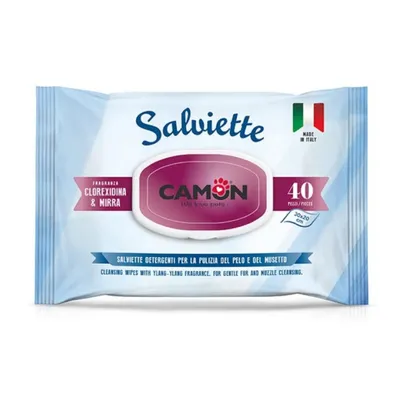 CAMON Salviette törlőkendő, klórhexidin és mirha illattal, 40 db, 30x20 cm, Made in Italy felirattal a csomagoláson CAMON Salviette törlőkendő, klórhexidin és mirha illattal, 40 db, 30x20 cm, Made in Italy felirattal a csomagoláson