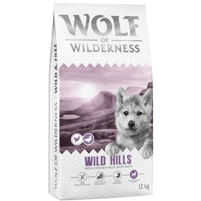 Wolf of Wilderness Junior „Wild Hills” pačetina – bez žitarica