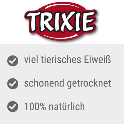 TRIXIE. viel tierisches Eiweiß, schonend getrocknet, 100% natürlich (tekst w języku niemieckim)