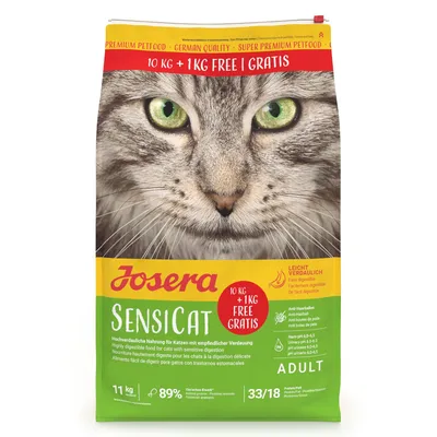 10 + 1 ingyen! 11 kg Josera Kitten/SensiCat 10 + 1 ingyen! 11 kg Josera Kitten/SensiCat