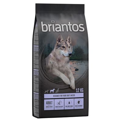 Briantos Adult Duck & Potato, 12 kg. Receta sin cereales, pienso semihúmedo, fabricado en Alemania. Diseñado para las necesidades de tu perro.