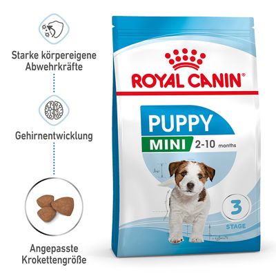 Royal Canin Puppy Mini 2-10 mjeseci, snažan imunitet, razvoj mozga, prilagođena veličina kroketa, 3 faze.