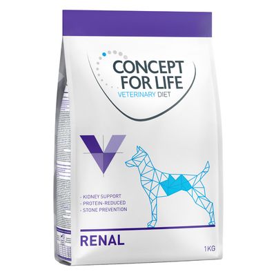 Concept for Life Veterinary Diet Renal, 1kg. Unterstützt die Nierenfunktion, proteinreduziert, vorbeugend gegen Steinbildung.