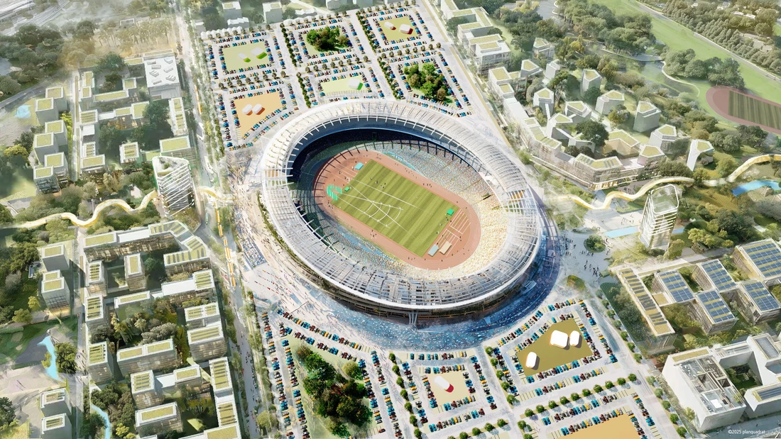 Stadion in Köln: Aus dem Olympischen und Paralympischen Dorf und der Sportstätte kann später ein Wohnquartier werden.