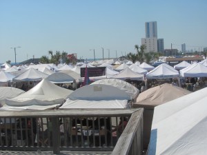 art and craft vendors at shrimp festival
