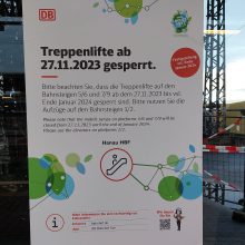 Hanau Hbf – Baustelleninformation führt über Frankfurt nach Fulda