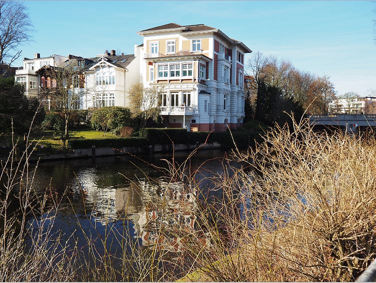 Hamburg - Alster - Leiinpfad - Blicke zum Westufer ....