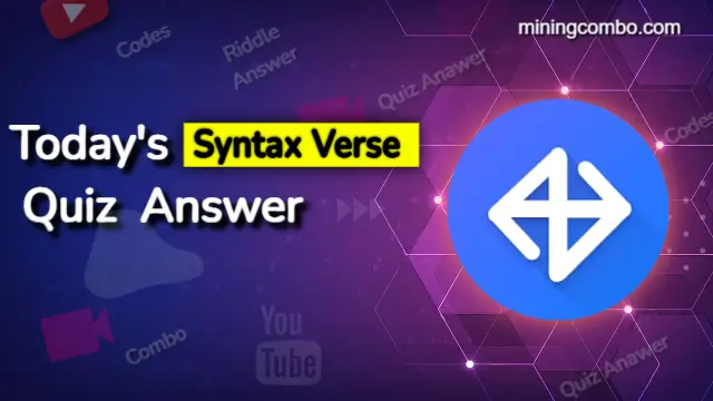 Syntax Verse Daily quiz answer