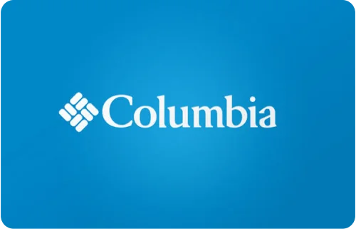 Image of a virtual gift card from Columbia, displaying the Columbia logo.